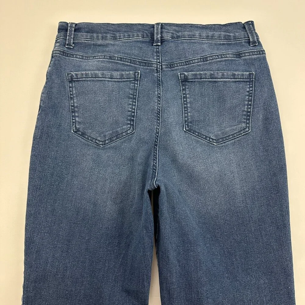 Gloria Vanderbilt Amanda Straight Leg Women's size 10P‎ Dark Blue Denim Jeans